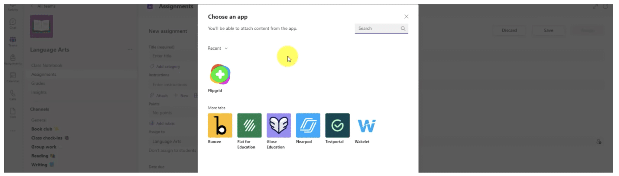 Apps in Assignments